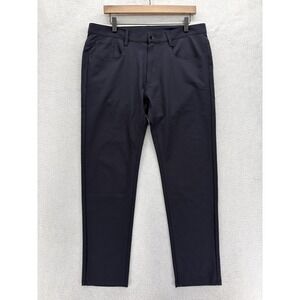 Under 5'10 Jon Performance Chino Pants Mens 34x28 Navy Slim Stretch 5-Pocket